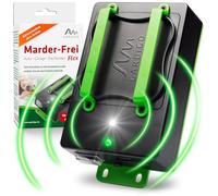 Gardigo® Anti-Martas a Pilas | Repelente Antirroedores para Coche y Hogar | Fácil Sustitución de Baterías | Ultrasonido contra Ratones y Otros Roedores del Motor y el Ático | Ahuyenta Martas, Garduña