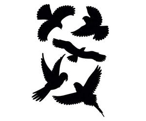 GARDIGO® Pegatinas de Pájaros - Set de 5 | Adhesivos Anticolisión para Aves | Protección de Ventanas Contra el Impacto de Pájaros | Pegatinas de Pájaros | Adhesivos para Ventanas