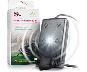Gardigo® Repelente Ultrasónico de Plagas para Interior con Luz LED | Protección Antirroedores para Casa, Garaje, Ático | Ultrasonido contra Martas y Otros Roedores | Conexión a Toma de 230V