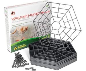 GARDIGO® Set de 20 Rejillas para Estanques | Ahuyentador de Garzas | Protección de Estanques contra Aves Pájaros Garzas Gatos | Rejilla Protectora para Gatos | Malla Protectora para Estanque Flotante