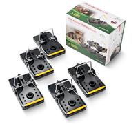 GARDIGO® Trampa Ratas 5 Unidades | Trampas Ratas | Matarratas Potente | Control Roedores | Reutilizable, Higiénica | para Interior Exterior | Fácil de Usar | Portacebo Integrado | Alta Sensibilidad