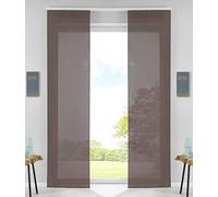 Gardinenbox 85589N2 Juego de 2 Cortinas correderas (245 x 60 cm), Color marrón