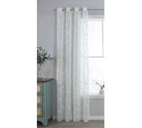 Gardinenbox Bamberg 2023495 - Cortina (245 x 140 cm), diseño de Hojas, Color Blanco