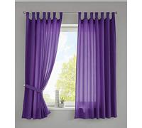 Gardinenbox Berlín 20400N2 - Juego de 2 Cortinas (175 x 140 cm), Color Morado