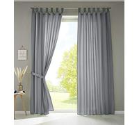 Gardinenbox Berlín 20400N2 - Juego de 2 Cortinas (225 x 140 cm), Color Gris Opaco