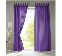 Gardinenbox Berlín 20400N2 - Juego de 2 Cortinas (245 x 140 cm), Color Morado