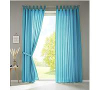 Gardinenbox Berlín 20400N2 - Juego de 2 Cortinas (245 x 140 cm), Color Turquesa