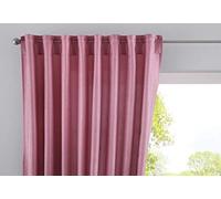 Gardinenbox Cationic Jena-Cortina Opaca con Aspecto de Lino Jaspeado, con alzapaños, Poliéster, Altrosa, HxB 145x140 cm