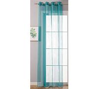 Gardinenbox Cortina con Ojales Transparente «Uni» (225 x 140 cm), Color Turquesa