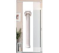 Gardinenbox Cortina Deslizante, poliéster Efecto Seda Silvestre y Panel de Gasa, Columna, 245 x 45 cm, 2 Unidades