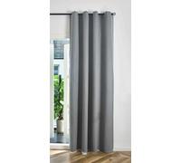 Gardinenbox Cortina Opaca con Ojales y alzapaños, 225 x 145 cm, Color Gris, 100% Opaco, unión de Tres Capas, diseño de Espiga de Múnich