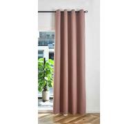 Gardinenbox Cortina Opaca con Ojales y alzapaños, 245 x 145 cm, Color Rosa Viejo, 100% Opaco, unión de Tres Capas, diseño de Espiga de Múnich