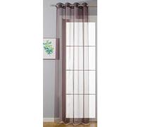 Gardinenbox Cortina Transparente con Ojales «Uni» (175 x 140 cm), Color marrón