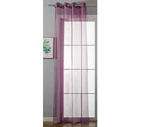 Gardinenbox Cortina Transparente con Ojales «Uni» (225 x 140 cm), Color Morado