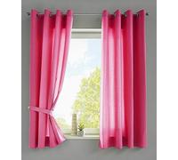 Gardinenbox Juego de 2 Cortinas con Ojales Berlin (Alto x Ancho 175 x 140 cm, microsatén Opaco, translúcido, Uni Matt, 20405N2, 20405N2-025