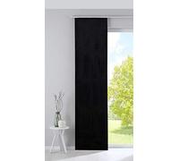 Gardinenbox Milano 203571 Cortina Opaca, Panel japonés, Terciopelo, 245 x 60 cm, Color Negro
