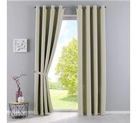 Gardinenbox Newyork 201920600-2 - Cortinas Opacas (245 x 140 cm, 2 Unidades), Color Beige