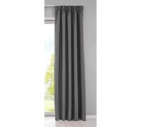 Gardinenbox Newyork 202020610 - Cortina Opaca con Trabillas Ocultas (225 x 140 cm), Color Gris Oscuro