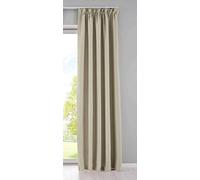 Gardinenbox Newyork 202020610 - Cortina Opaca con Trabillas Ocultas (225 x 295 cm, 1 Unidad), Color Beige