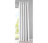 Gardinenbox Newyork 202020610 - Cortina Opaca con Trabillas Ocultas (245 x 140 cm, 1 Unidad), Color Blanco