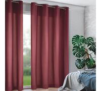 GardinenOutlet Tim - Cortina con Ojales (240 x 135 cm), Color Morado