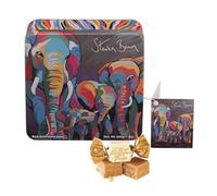 Gardiners of Scotland | Fudge Lata Metal Decori Elefante | Caramelo Fudge Inglés Crema - 200 Gr | Fudge Lata Estampados Animales Savana