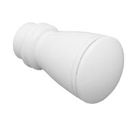 GARDINIA 2 topes para Barra de Cortina Siro, Serie Chicago, Metal, Color Blanco, diámetro 20 mm