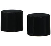 Gardinia 33176 - Tapa Final para Barra de Cortina de Segunda Carrera Serie Chicago, diámetro 20 mm, Color Negro