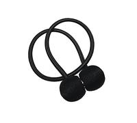 Gardinia Alzapaños de plástico de poliéster, negro, 48 cm