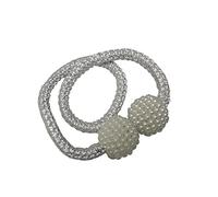 Gardinia Alzapaños para cortinas (48 cm, 2 unidades), color blanco