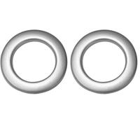 GARDINIA Anillas para Cortinas y visillos, 10 Piezas, 5,5/3,5 cm, Plástico, Plateado Mate (Paquete de 2)