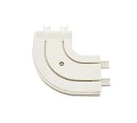 Gardinia Arco Redondo GE2 para Extensiones de rieles de Cortina de 2 vías, 90°, 13,5/13,5 cm, plástico, Color Blanco