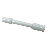 GARDINIA Barra cilíndrica Vitra para cortinas, Barra de metal incl. 2 roscas, Extensible, Diámetro 10 mm, Longitud 40-65 cm, Blanco