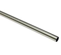 Gardinia Barra de Cortina, Barra de Metal, Serie Chicago, 20 mm de diámetro, 160 cm de Largo, Acabado de Acero Inoxidable