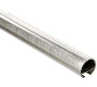 Gardinia Barra de Cortina con Carril Interior, diámetro de 20 mm, Aspecto de Acero Inoxidable 120