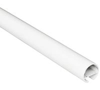 Gardinia Barra de Cortina con riel Interior, diámetro 20 mm, Blanco, 120 cm, Metal