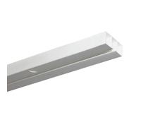 GARDINIA Barra de Cortina, Perforada para Montaje en Techo, 1 Riel, Slim Line, Plástico, 150 cm, Blanco