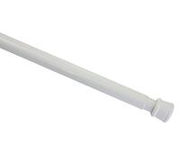 GARDINIA Barra de metal para cortinas, Extensible,Montaje sin tornillos ni taladros, Ø 23/26 mm, Blanco, Metal, 125-220