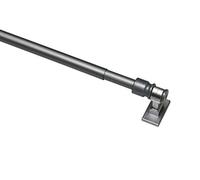 GARDINIA Barra para cortinas California, Plata-Mate, 12 mm de diámetro, Plateado, 75-135 cm
