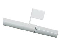 Gardinia - Barra telescópica para Cortinas con Sistema Press & Go (Ø 8/10 mm), weiß (Zylinder), 30-50 cm