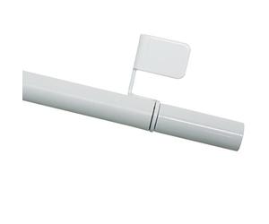 Gardinia - Barra telescópica para Cortinas con Sistema Press & Go (Ø 8/10 mm), weiß (Zylinder), 80-110 cm