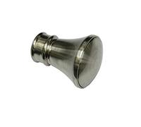 Gardinia Botón Final, Aluminio, Aspecto de Acero Inoxidable, Cono Windsor, 2
