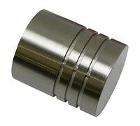 Gardinia Botón Final, Metal, Plata, Ø2 cm, 2