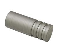 Gardinia Cilindro, 2 Piezas Finales, Metal, Plata, para tecnología de Cortinas, diámetro de 19 mm