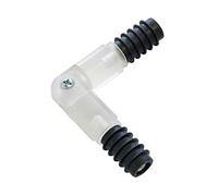 Gardinia - Conector de Esquina para Barras de Cortina (plástico ABS, diámetro 16 mm, 10,5 cm), Transparente