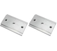 Gardinia Conector de riel para rieles de Cortina de 3 y 5 vías, Ideal para carriles de guía, Estable, Ideal para rieles de 3 y 5 vías, 5 cm de Longitud, Metal, Plata (Paquete de 2)