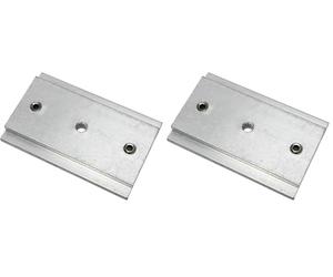 Gardinia Conector de riel para rieles de Cortina de 3 y 5 vías, Ideal para carriles de guía, Estable, Ideal para rieles de 3 y 5 vías, 5 cm de Longitud, Metal, Plata (Paquete de 2)