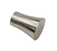 Gardinia Cono, 2 topes, Metal, Aspecto de Acero Inoxidable, para Cortinas, diámetro de 19 mm, 32065