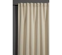 Gardinia Cortina con Cinta de Cortina integrada, Opaca, Opaca, oscurecimiento, absorción de Sonido, dimout, Natural, 140 x 245 cm