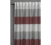 Gardinia Cortina con pestañas Ocultas y Cinta de Cortina, Opaca, translúcida, Color Rojo, 140 x 245 cm